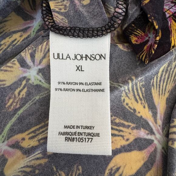 ULLA JOHNSON Fernanda Drop-Waist Floral-Print Stretch-Jersey Turtleneck Dress - Picture 8 of 9